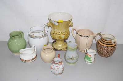 Lot 643 - Mixed Lot: Various assorted jugs, pedestal...