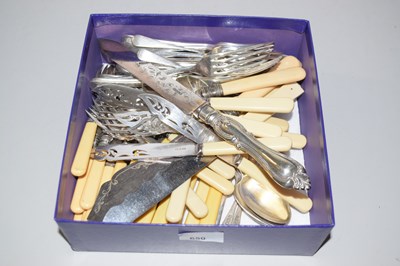 Lot 650 - Box of assorted cutlery