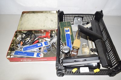 Lot 652 - One box of various office supplies, drawing...