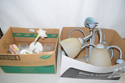 Lot 662 - A group of modern metal framed light fittings