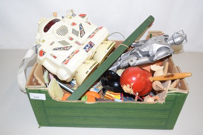 Lot 668 - A box of various mixed children's toys, books etc