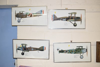 Lot 677 - Four prints of various aircraft