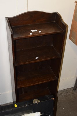 Lot 710 - A narrow dark oak bookcase
