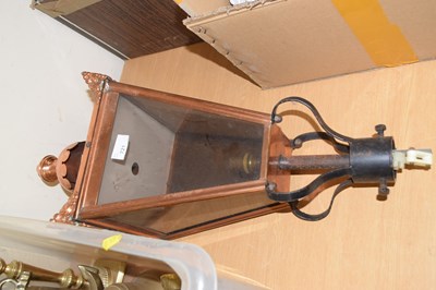 Lot 721 - Reproduction copper framed lantern