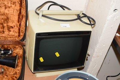 Lot 738 - A vintage Sanyo Solid State television or monitor
