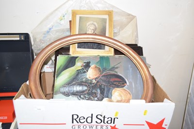 Lot 745 - A box of mixed pictures