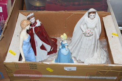 Lot 760 - A group of porcelain figurines to include...