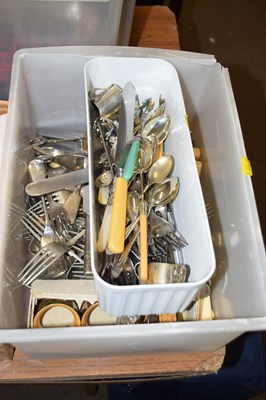 Lot 761 - Box of assorted cutlery