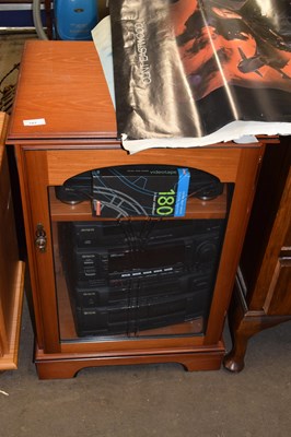 Lot 781 - An Aiwa hi-fi in dark wood cabinet