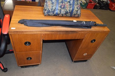 Lot 814 - A retro twin pedestal desk or dressing table