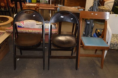Lot 822 - Three folding chairs