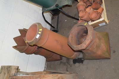 Lot 833 - Group of three terracotta chimney pots