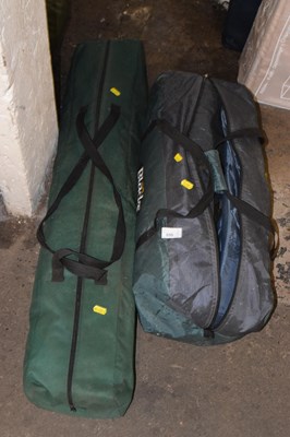 Lot 850 - A tent and a folding camp bed