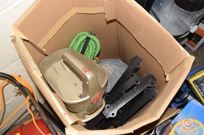 Lot 863 - A box of mixed items to include iron wall...