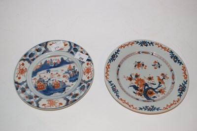 Lot 206 - Two 18th Century Chinese porcelain plates...