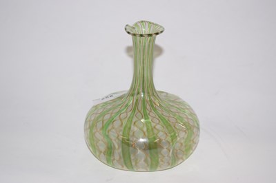 Lot 227 - A  Murano glass vasein the Zanfirico technique...