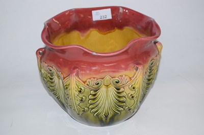 Lot 232 - A pottery jardiniere stamped AULT to base,...