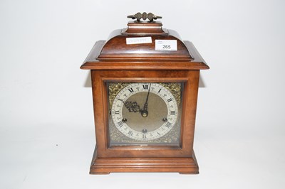 Lot 265 - A 20th Century Smiths bracket clock, the...