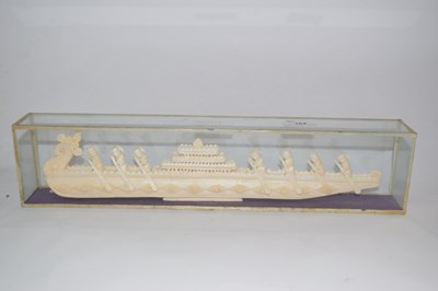 Lot 264 - A cased Balsa wood model of an Oriental...