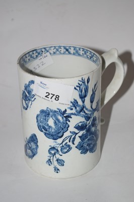 Lot 278 - A Lowestoft porcelain tankard circa 1770...