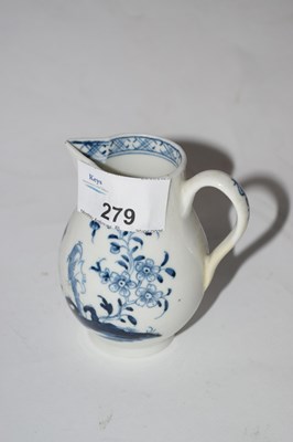 Lot 279 - A Lowestoft porcelain sparrowbeak jug with a...
