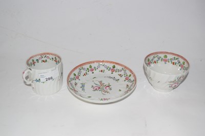 Lot 286 - An English porcelain trio, late 18th Century,...