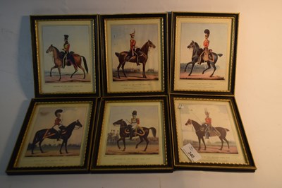 Lot 340 - Collection of six framed military prints