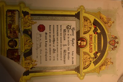 Lot 346 - 2 certificates for the royal order of the...