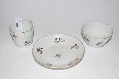 Lot 292 - Late 18th Century porcelain trio, probably...