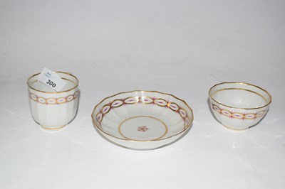 Lot 300 - A late 19th Century porcelain trio