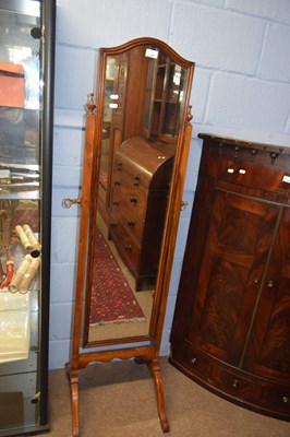 Lot 361 - An early 20th Century cheval mirror, the...