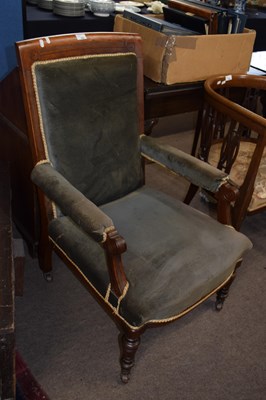 Lot 389 - Late Victorian armchair on turned legs
