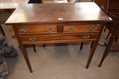 Lot 394 - An Edwardian mahogany and inlaid three drawer...