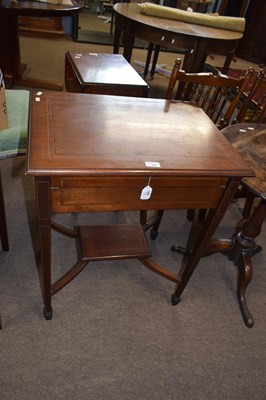 Lot 395 - An Edwardian mahogany and lined inlaid...