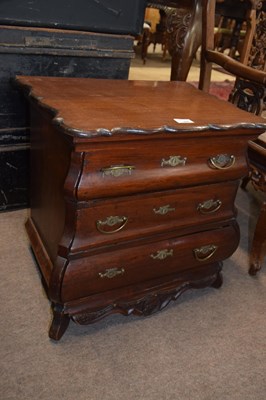 Lot 399 - An 18th Century style miniature bombe chest...