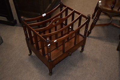Lot 402 - A Victorian mahogany Canterbury magazine rack...