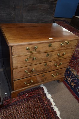 Lot 413 - A small Georgian mahogany chest with four...