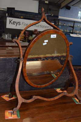 Lot 414 - A 19th Century dressing table mirror set in an...