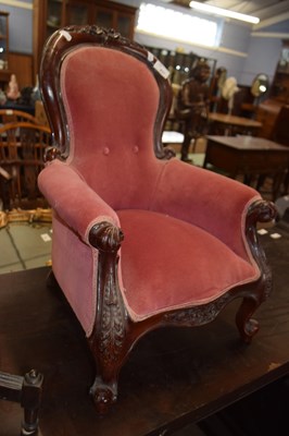 Lot 417 - A child's or dolls chair in the Victorian...
