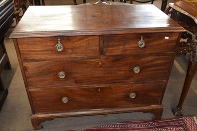Lot 418 - A Georgian mahogany four drawer chest fitted...