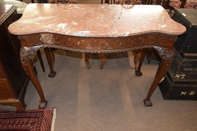 Lot 420 - A Georgian Revival mahogany hall table, the...