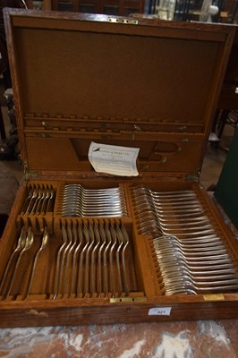 Lot 421 - Mappin & Webb part canteen of silver plated...