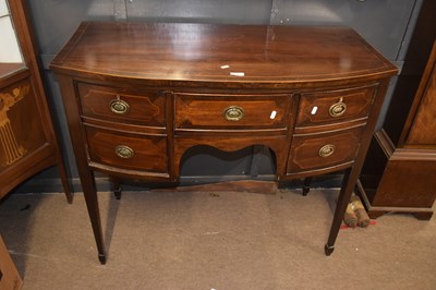 Lot 427 - A Georgian mahogan bow front sideboard with a...