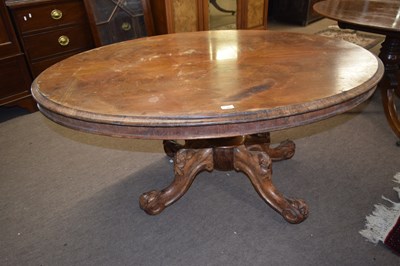 Lot 432 - A Victorian rosewood veneered loo table with...