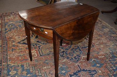 Lot 454 - A Georgian mahogany Pembroke table with oval...