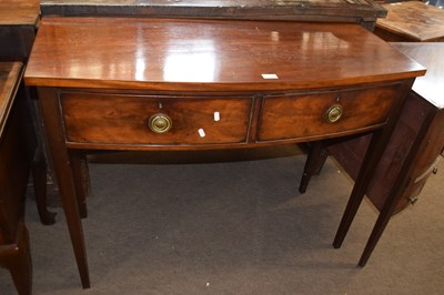 Lot 456 - Georgian mahogany bow front two drawer side...