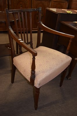 Lot 460 - 19th Century mahogany Carver chair with reeded...