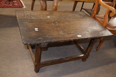 Lot 463 - An 18th Century and later pine low table with...