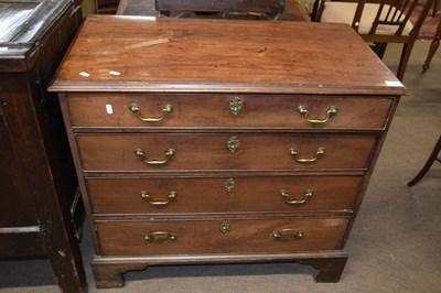 Lot 470 - A George III mahogany chest of drawers with...