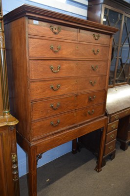 Lot 478 - A Georgian mahogany and inlaid chest on stand...